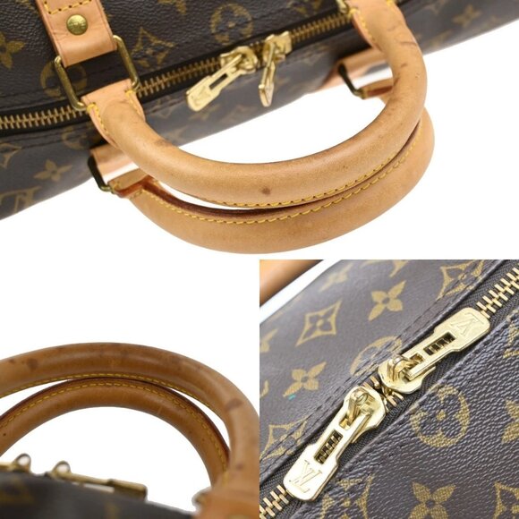 LOUIS VUITTON Keepall 50 Travel Hand Bag Monogram Leather Brown M41426 77KB300 - Picture 8 of 14